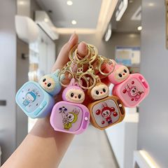 クロスボーダーラブブ発光テレビキーホルダースクールバッグペンダント子供のおもちゃギフトギフトクレーン卸売