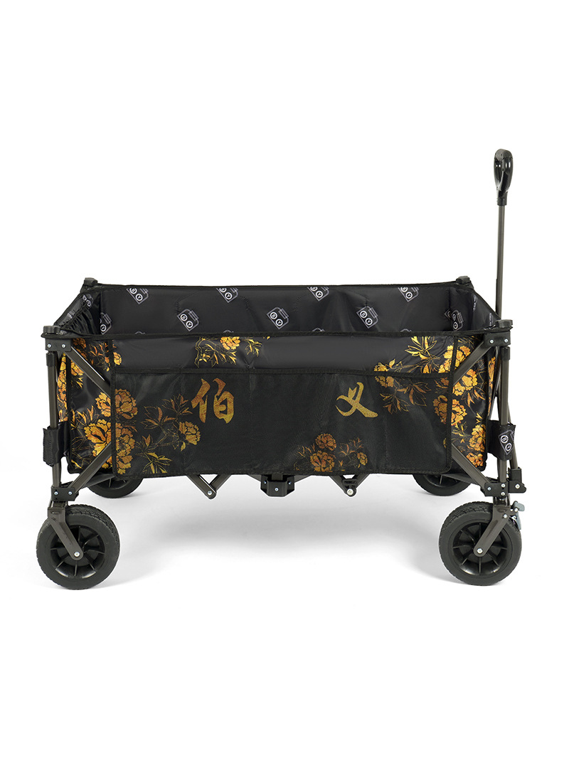 钓鱼战车黑坑可折叠手拉车渔具小拉车拉杆车户外露营地车