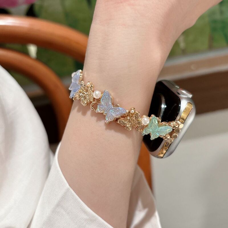 Suitable for applewatchS9 new color butterfly elastic rope strap iWatch8 watch 765413se2 generation Suitable for applewatchS9 new color butterfly elastic rope strap iWatch8 watch 765413se2 generation