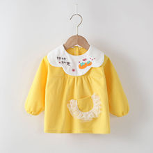 宝宝罩衣女秋冬婴儿外穿倒褂儿童护衣女童防水反穿衣公主吃饭围裙