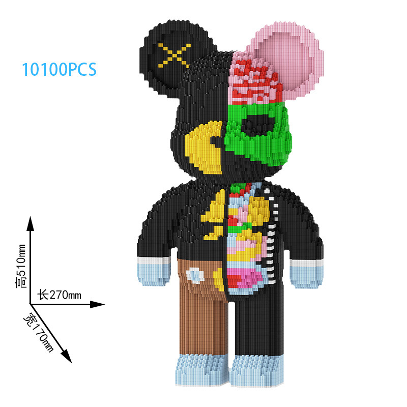 Compatible con Lego pequeñas partículas ensambladas juguete Super blanco oso violento bloques de construcción grande decoración piso adulto alta dificultad rompecabezas