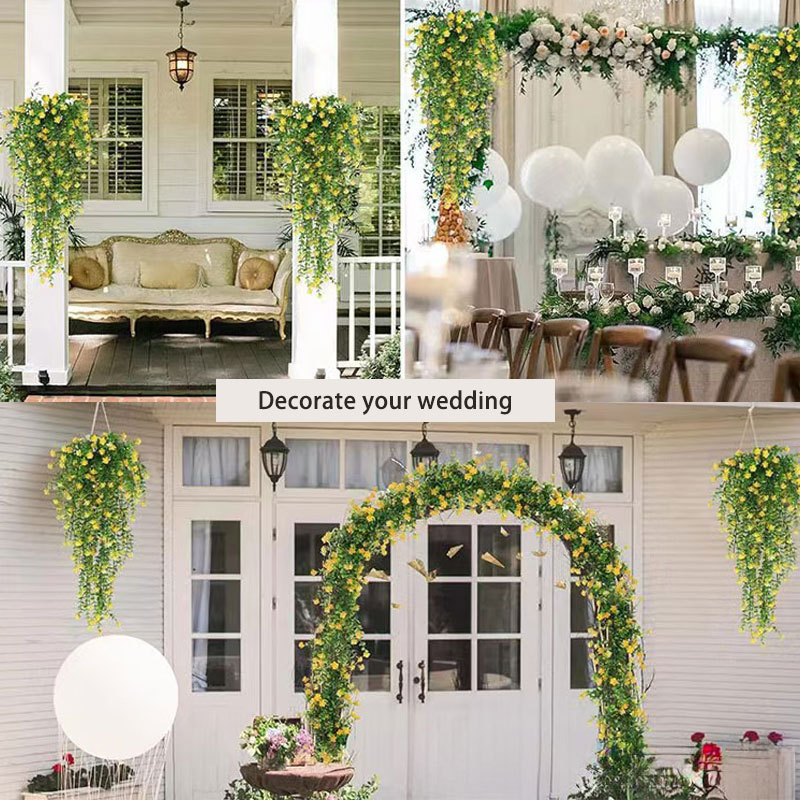 Amazonクロスボーダー在庫卸売ユーカリ造花籐結婚式中庭ホーム天井装飾蔓|undefined