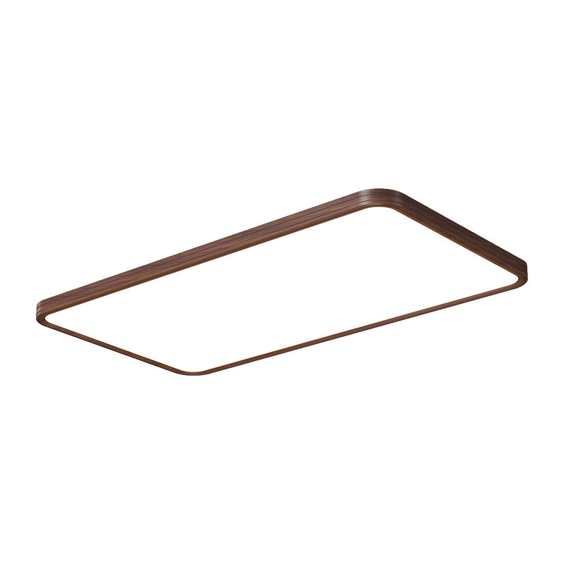 Luz de techo de la sala de estar de estilo medieval de espectro completo para proteger los ojos 2025 nueva lámpara de viento de madera de madera de color nuez