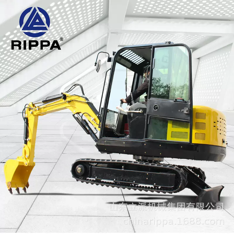 小型挖掘机R350挖土机RIPPA厂家挖机跨境批发微挖工程家用农用
