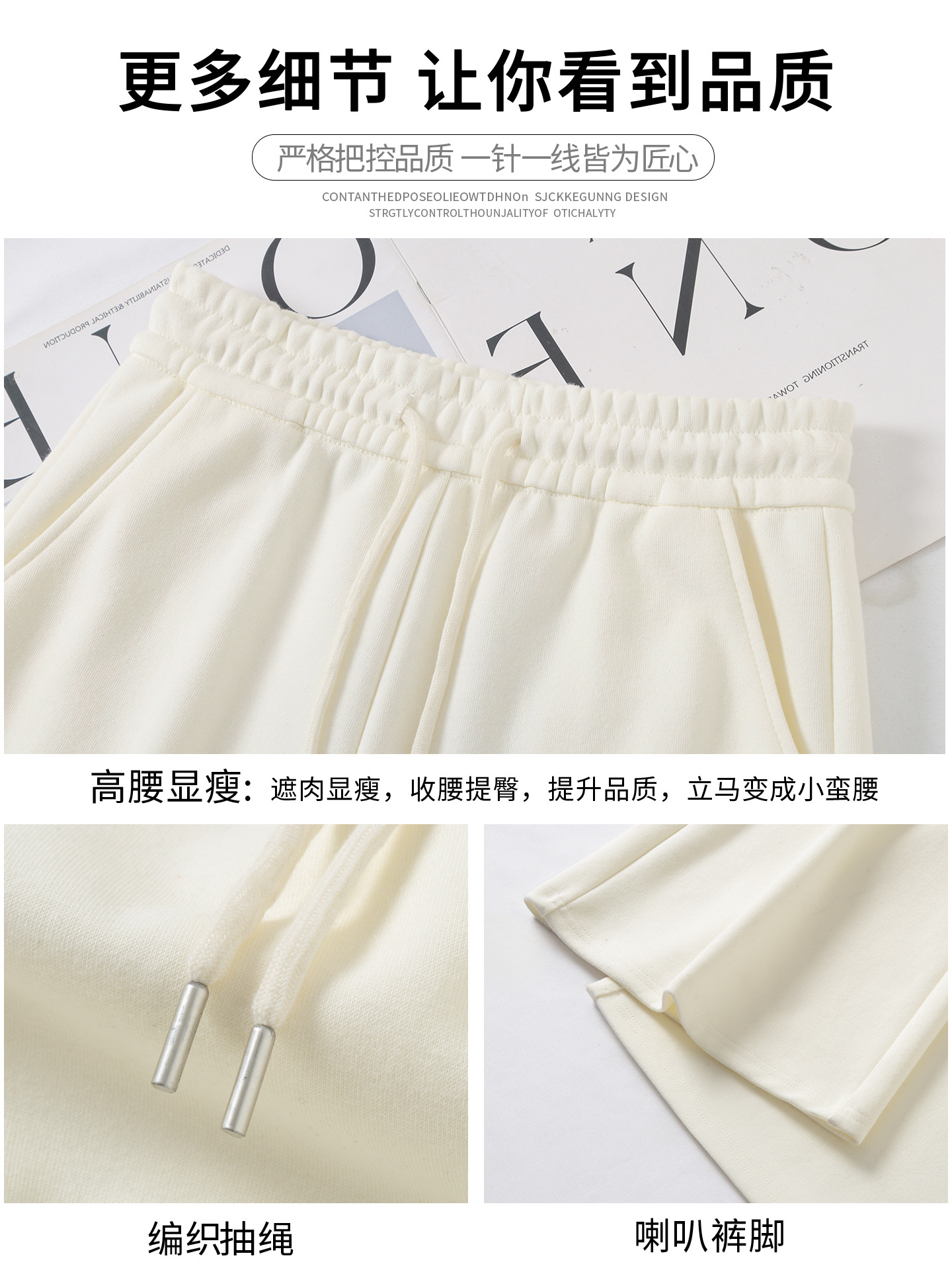 Cordero de cachemira microlongo pantalones de mujer 2026 nuevo otoño y invierno con calzado de cachemira calzado pantalones deportivos negros pequeños