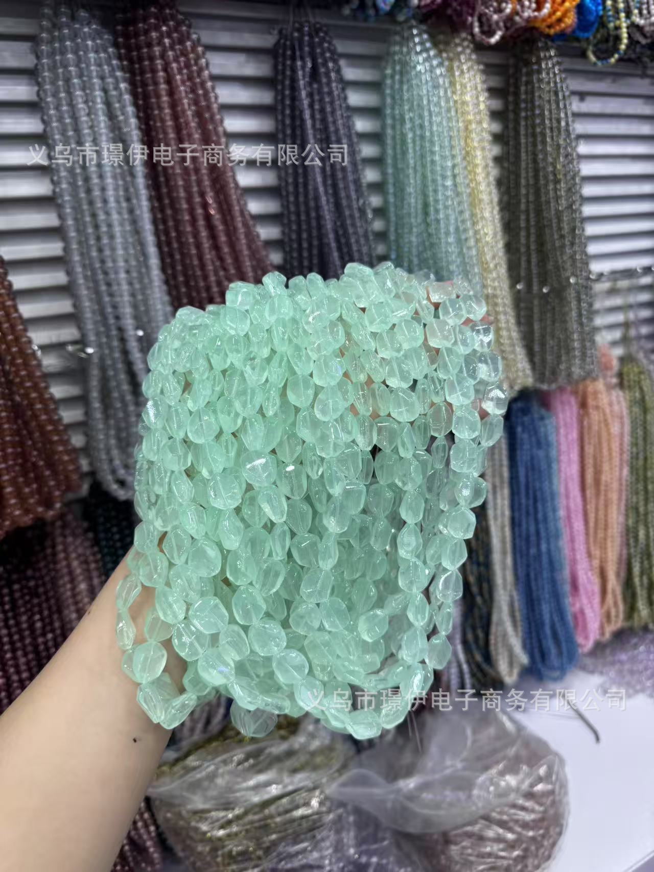 Jelly 12X16mm imitación polvo natural amatista cristal irregular cuentas sueltas bricolaje hecho a mano collar de cuentas material