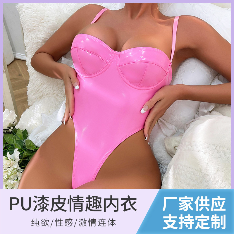 European and American Slim Sexy Tops Barbie Pink Hottie Design Fishbone Bra Jumpsuit Camisole Sexy Lingerie European and American Slim Sexy Tops Barbie Pink Hottie Design Fishbone Bra Jumpsuit Camisole Sexy Lingerie