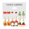 Earrings, set, Christmas small bell, suitable for import, new collection