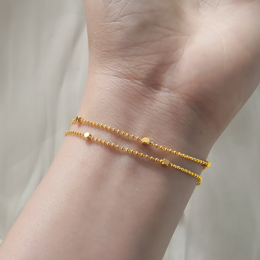 Bracelet breloques plaqué or 18k style japonais et coréen_voghion.com