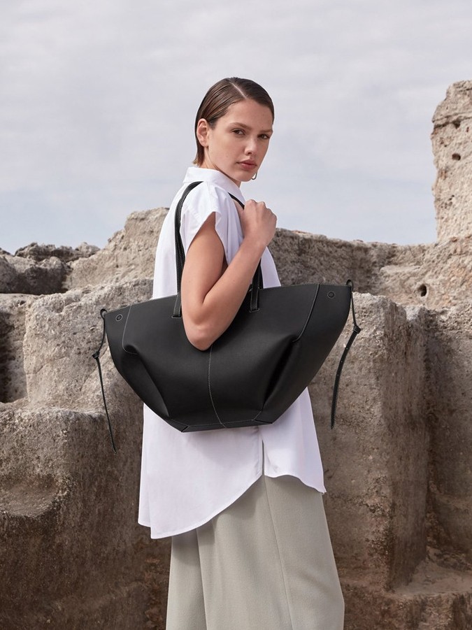 Bolsa de alas de poleno transfronterizo, bolso de piel de vaca Cyme, nuevo tipo de bolso de cubo, bolso de mujer, nuevo tipo de bolso de tote