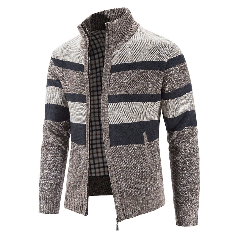 Demi-season fleece cardigan, sweater, knitted T-shirt for leisure, jacket, increased thickness, oversize