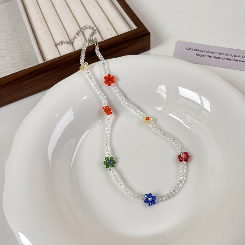 1 Piece Fashion Flower Beaded Womenu0027S Necklace
