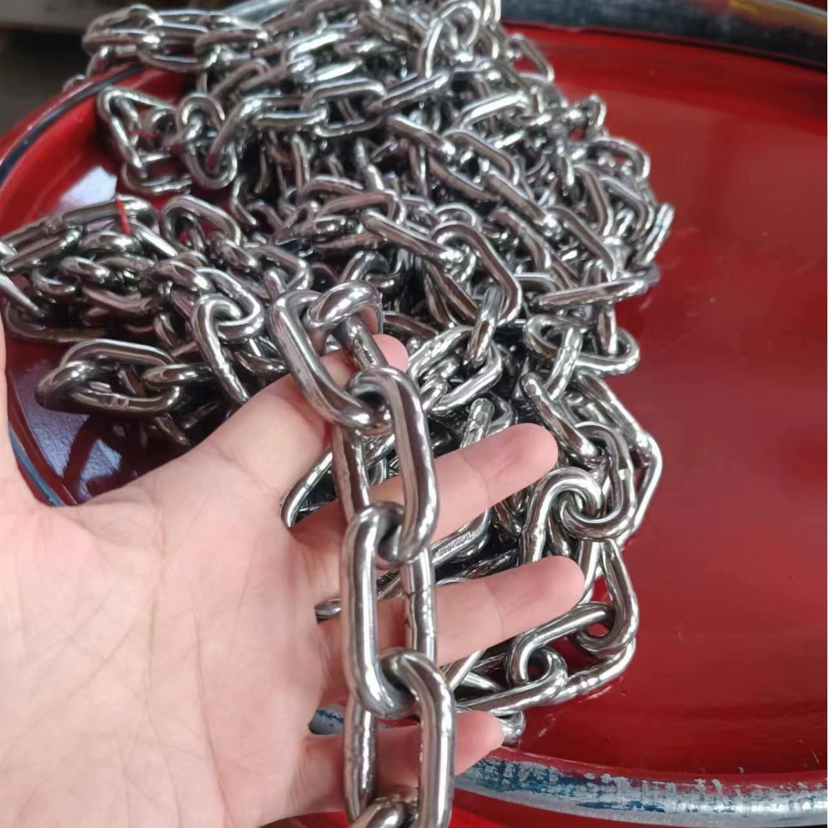 Цепь из нержавеющей стали 304, подъемная цепь, морская якорная цепочка, короткое кольцо, цепочка для собак, цепочка для сушки одежды, бесшовное короткое кольцо