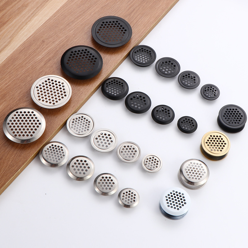 Cabinet Wardrobe Shoe Cabinet Ventilation Hole Cover Double Layer Heated Round Ventilation Hole Solitary Stainless Steel Ventilation Hole