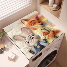 卡通尼克朱迪硅藻泥洗衣机垫家用厨房防晒吸水防尘耐脏易打理布垫