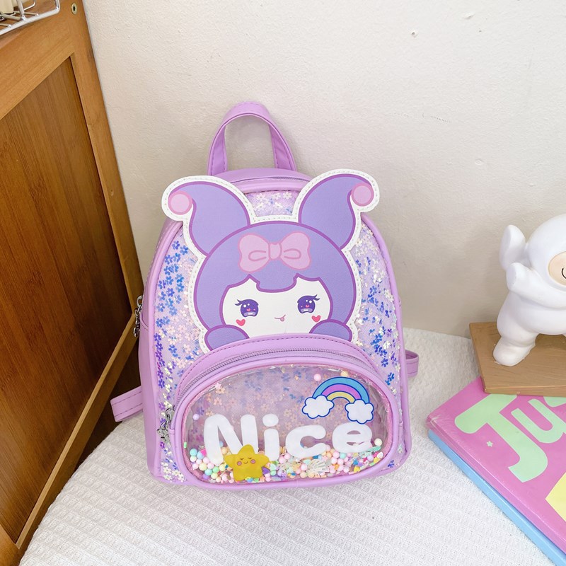 Nueva mochila infantil caricatura pu mochila pequeña niña adorable mochila infantil mochila pequeña