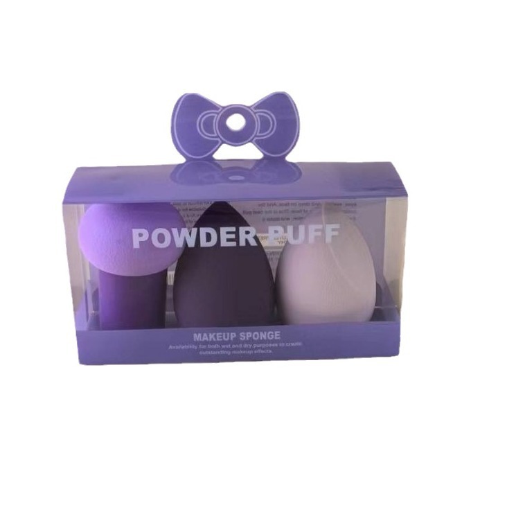 Maquillaje de belleza transfronterizo al por mayor, huevo de maquillaje, maquillaje de doble uso, maquillaje de doble uso húmedo y seco, conjunto de calabaza de corte oblicuo con gotas de agua