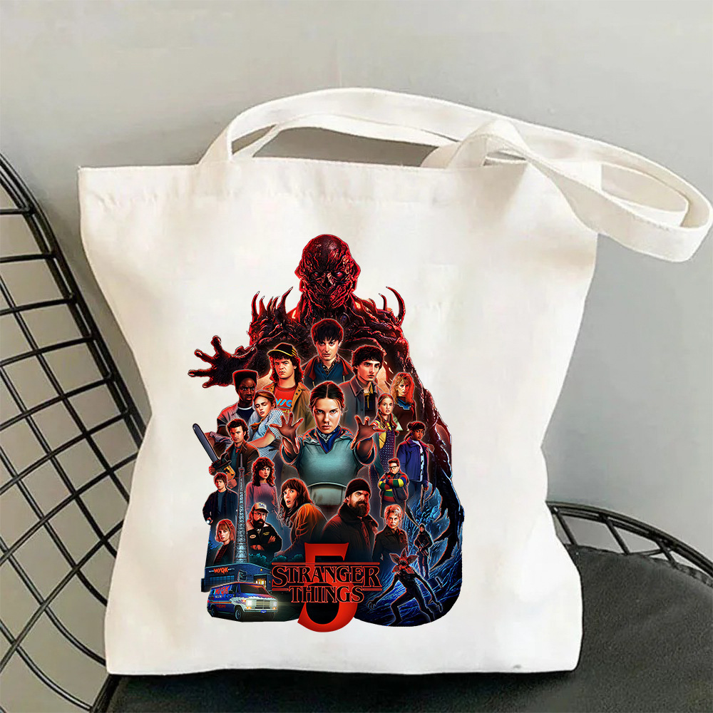 Bolsa de Tela Impresa de Hombro Tela Oxford con Estampado para Uso Diario