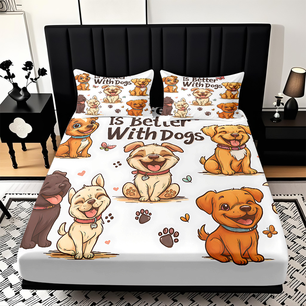 TEMU / JIT Transfronterizo para dibujos animados lindos cachorros cama de piel de cama de cama de cama de cama para diseñar