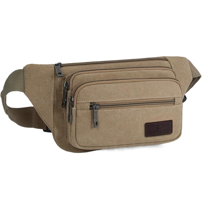 2021 new outdoor leisure canvas waist bag chest Bag Men's stall large capacity cash register mobile phone bag wholesale