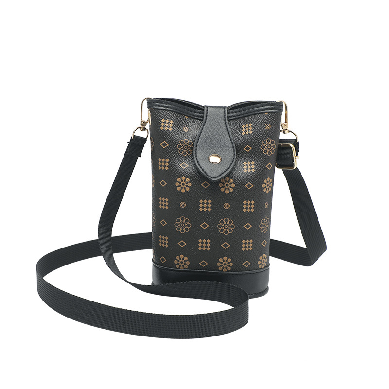 Damentaschen 2024 neuer Stil Kontrastfarbe Blumenschnalle vertikale Pommes-Frites-Tasche lässig einfache kleine quadratische Tasche Handytasche trendy_voghion.com