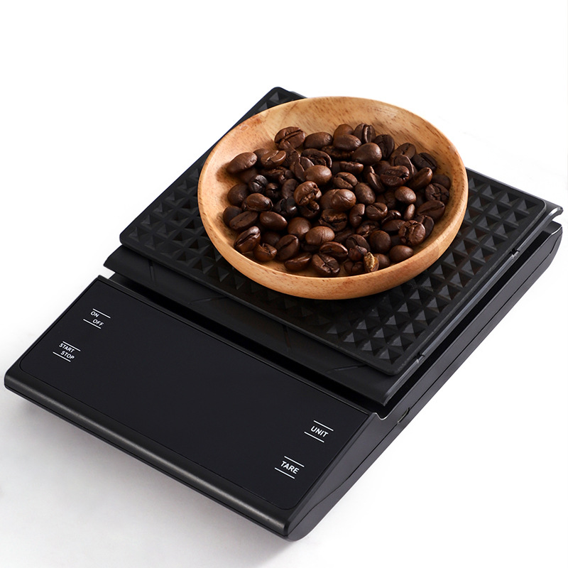 Escala electrónica de café comercial de fabricación manual especial de alta precisión de cocina pesada con relojería de carga doméstica