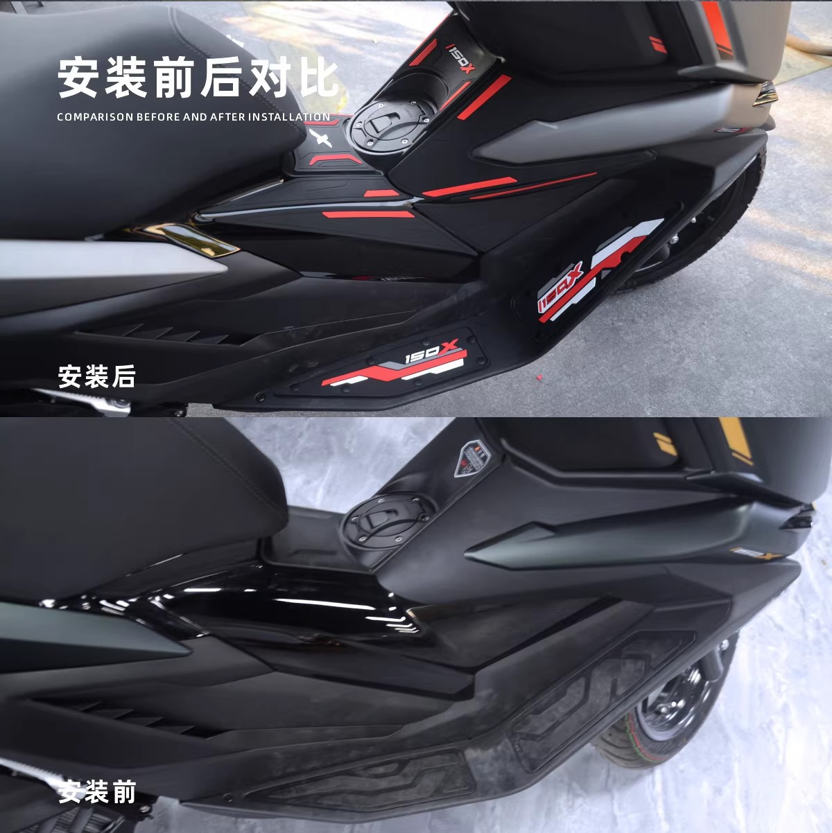 Suitable for 26 Models of Zontes 150X Motorcycle-Specific Foot Pads, Rubber Non-Slip, Non-Damaging Modification Accessories