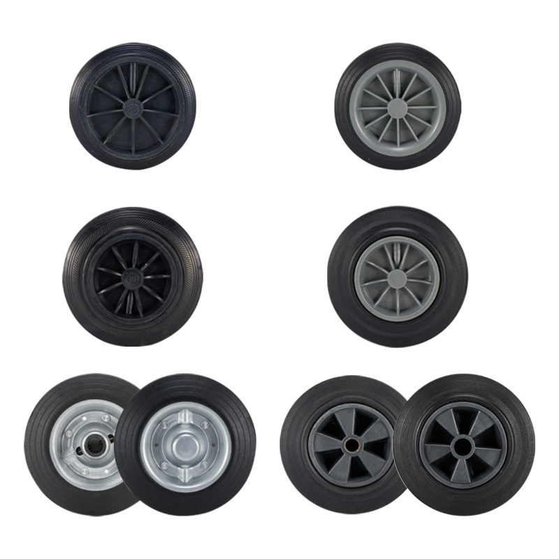 100/120升/240L户外大环卫垃圾桶橡胶轮子8寸PU轮铁芯轮厂家批发