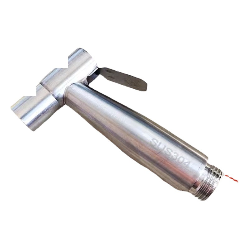 Factory wholesale 304 stainless steel toilet companion black spray gun suit booster artifact toilet washer nozzle