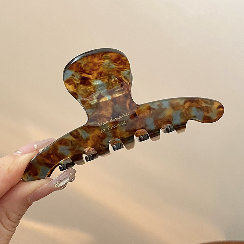 Clip de agarre de ácido acético para mujer, horquilla de disco en la parte posterior de la cabeza, rojo de red, nuevo clip de tiburón 2025, horquilla de alta gama, tocado