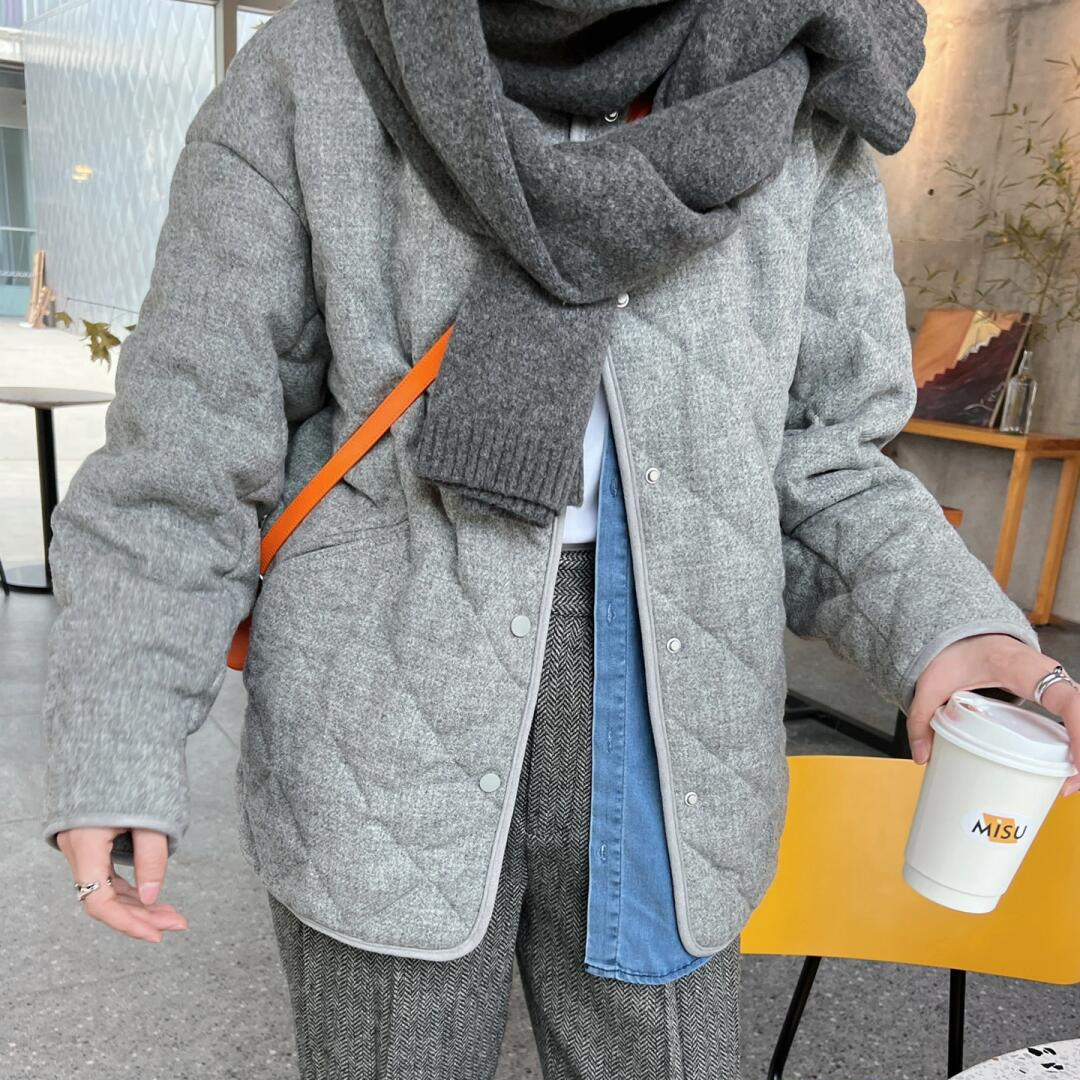 Warm and Textured 2025 Autumn and Winter Upgraded Accent Design 100% Wool Waffle down Jacket