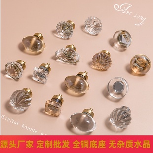 ft crystal pigeon egg transparent color export italian cabinet wardrobe door handle light luxury modern champagne small pull