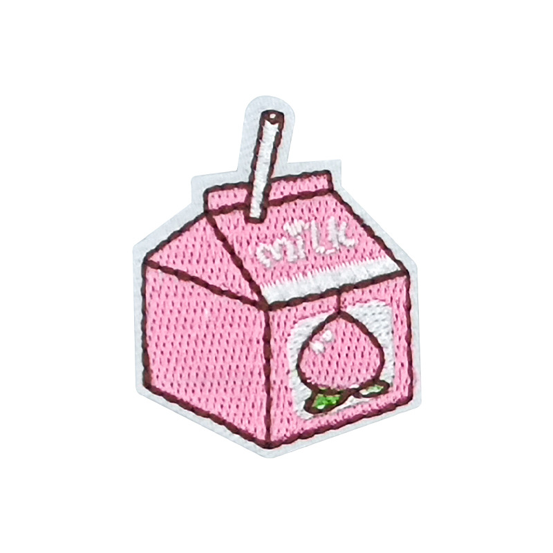 Amazon animado animal bordado tela pegada con pegamento de espalda se puede escaldar sin costura parche pegado vestido decoración Patch