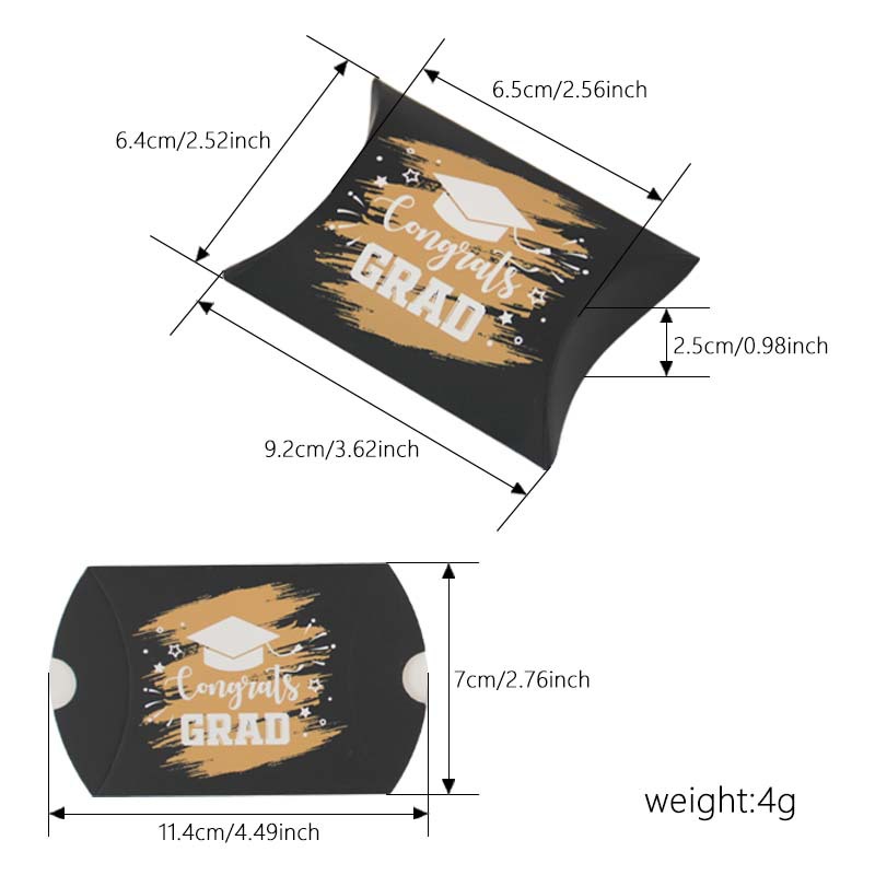 Estilo europeo creativo erudito sombrero caja de dulces nueva temporada de graduación almohada caja fiesta celebración regreso regalo embalaje cartón