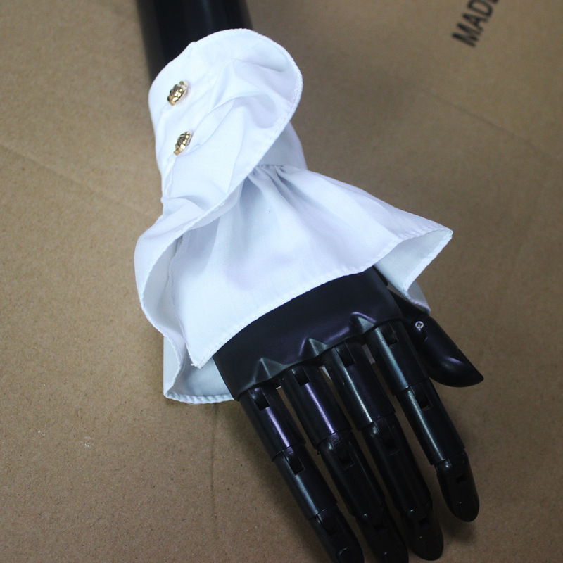 Women's sweater with pleated piano lace edge fake sleeves fake cuffs European and American Amazon