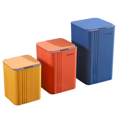 Intelligent trash can automatic induction wholesale household kitchen and bathroom large electric trash basket with lid light luxury