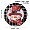 Wooden Christmas listing red black and white snow man