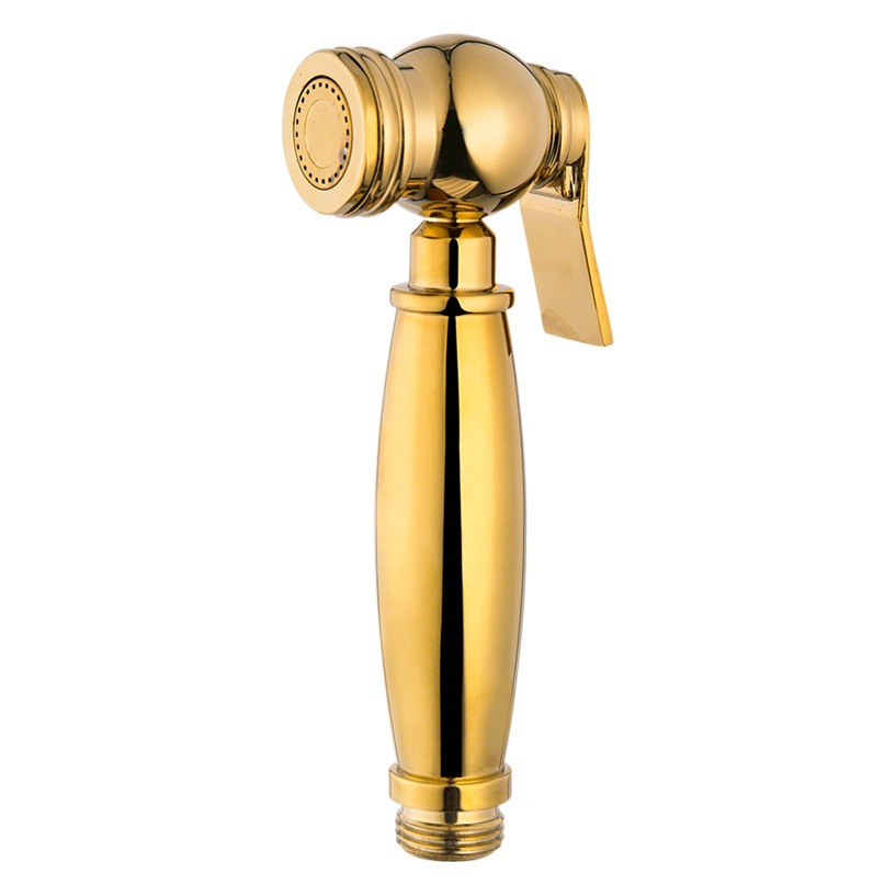 Titanium Gold All-Copper Toilet Spray Gun Bathroom Flusher Toilet Handheld Water Gun Nozzle High-Pressure Bidet Faucet