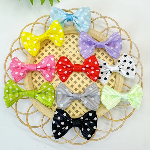 Threaded with polka dot bow tie bow tie DIY handmade children hair clip hair ribbon clothing shoes hats accessories decoration components