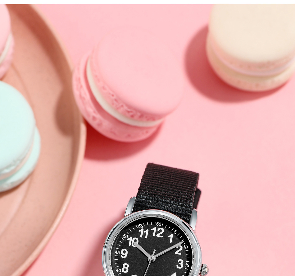 Reloj para niños, reloj para estudiantes, moda trenzada de una sola pieza con lindo reloj de cuarzo impermeable para niños_voghion.com