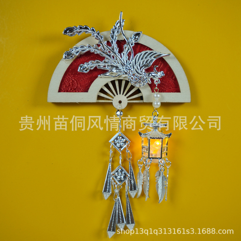 批发工厂贵州苗寨宫灯款苗银冰箱贴伴手礼旅游文创纪念品|undefined