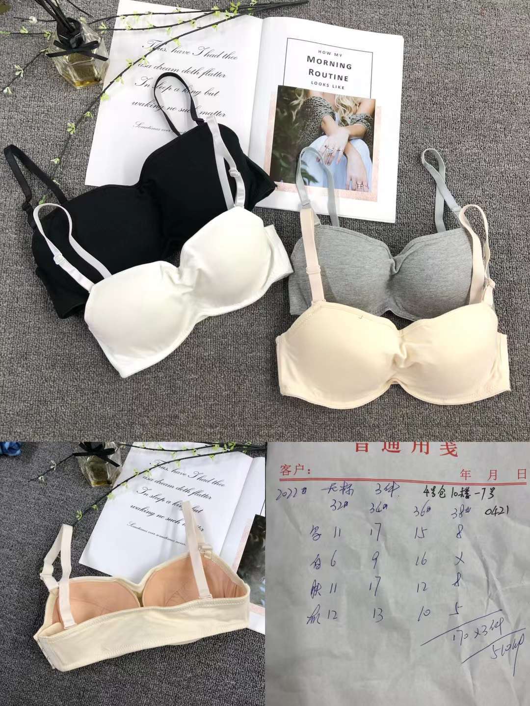 Nuevo Sudeste Asiático brillante ropa interior sin costuras medio grueso de alta calidad se reunieron multi-color multi-tamaño sujetador inalámbrico al por mayor