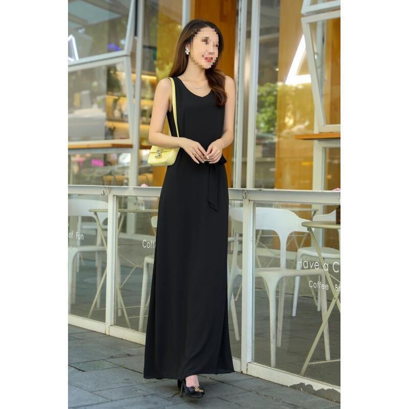 White Chiffon Dress, Summer Plus-Size, High-Waisted, Ultra-Long, Loose-Fitting, Floor-Length, Strapless Tank Dress White Chiffon Dress, Summer Plus-Size, High-Waisted, Ultra-Long, Loose-Fitting, Floor-Length, Strapless Tank Dress