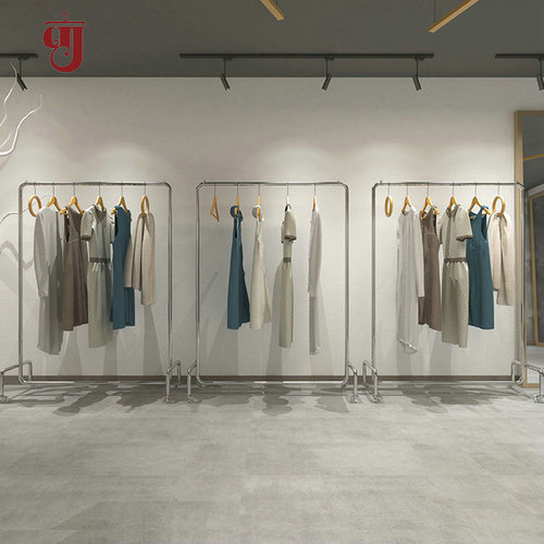 Iron stand for wholesale clothing store, display rack, stainless steel, movable, women's clothing store hanger, dragon gate rack, coat rack