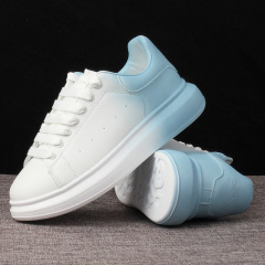 Superpoat男女同款小白鞋男漸變拼色厚底休閒鞋女情侶運動鞋