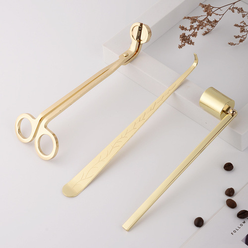 Aromatherapy candle extinguishing tool set stainless steel candle core scissors fire extinguishing bell cover hook igniter candle extinguisher