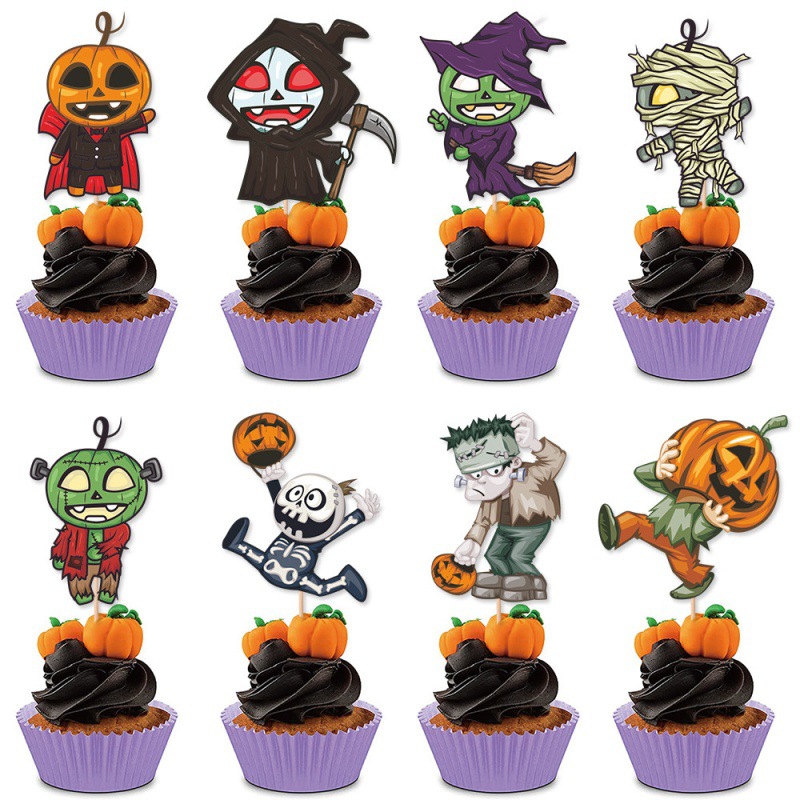 Transfronterizos Halloween multicapa estante de pastel decoración calabaza bandeja de pastel Halloween fiesta snack bandeja