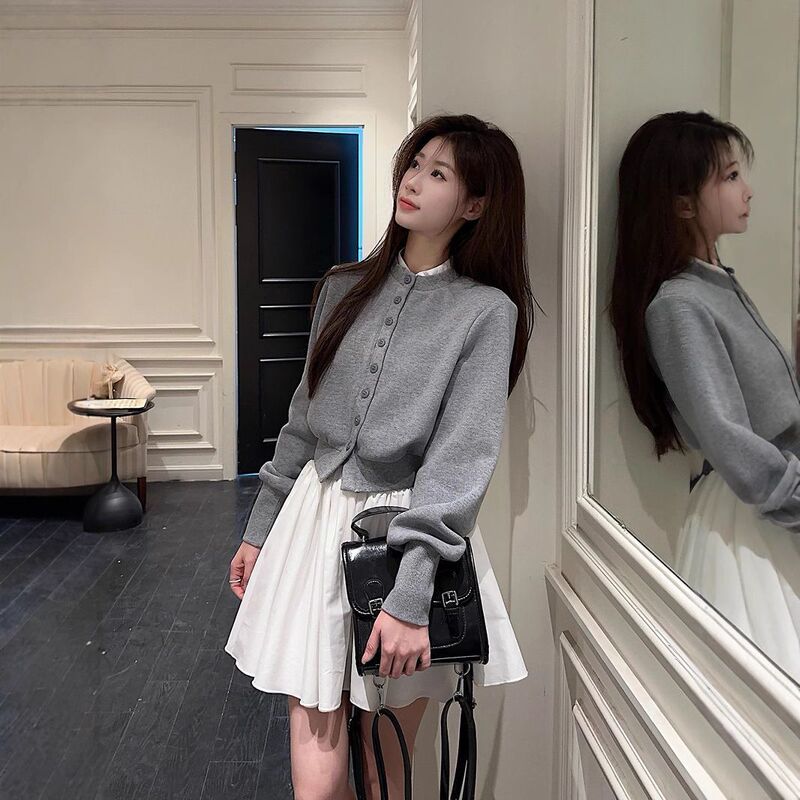 [Three-layer Princess Pengpeng Umbrella Skirt] White Pengpeng A- line Short Skirt All-match Slimming Elegant Skirt for Children