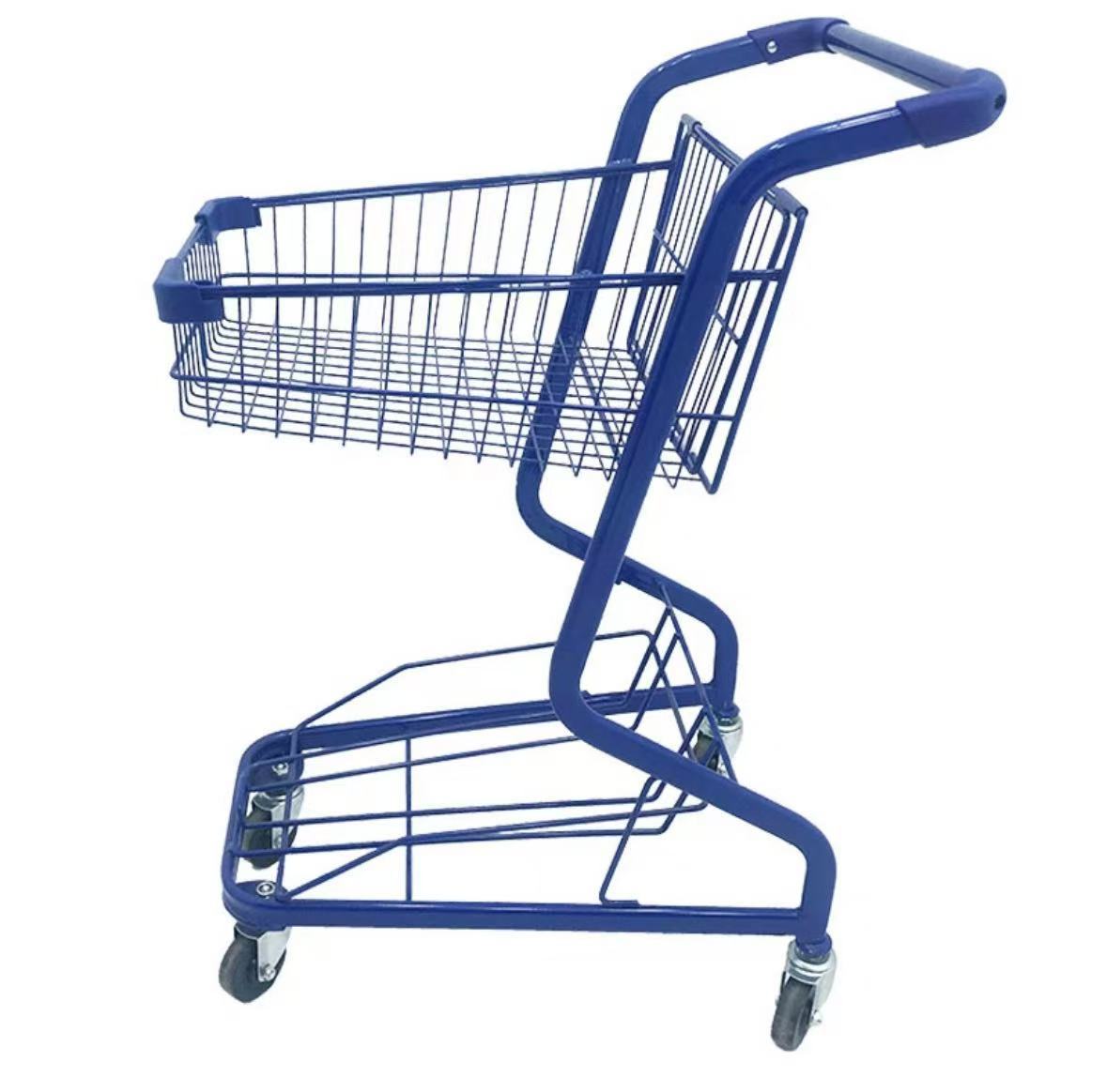 Carrito de compras de supermercado de doble capa, carrito de bar, carrito KTV, carrito rosa, máquina de muñecas.
