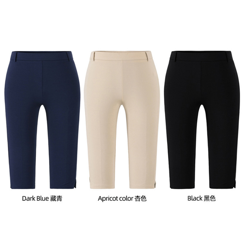 Hot Girl Capri Elastic Side-Slit Cropped Pants for Women 2026 Summer New Style Slim Fit Casual Pants Wholesale